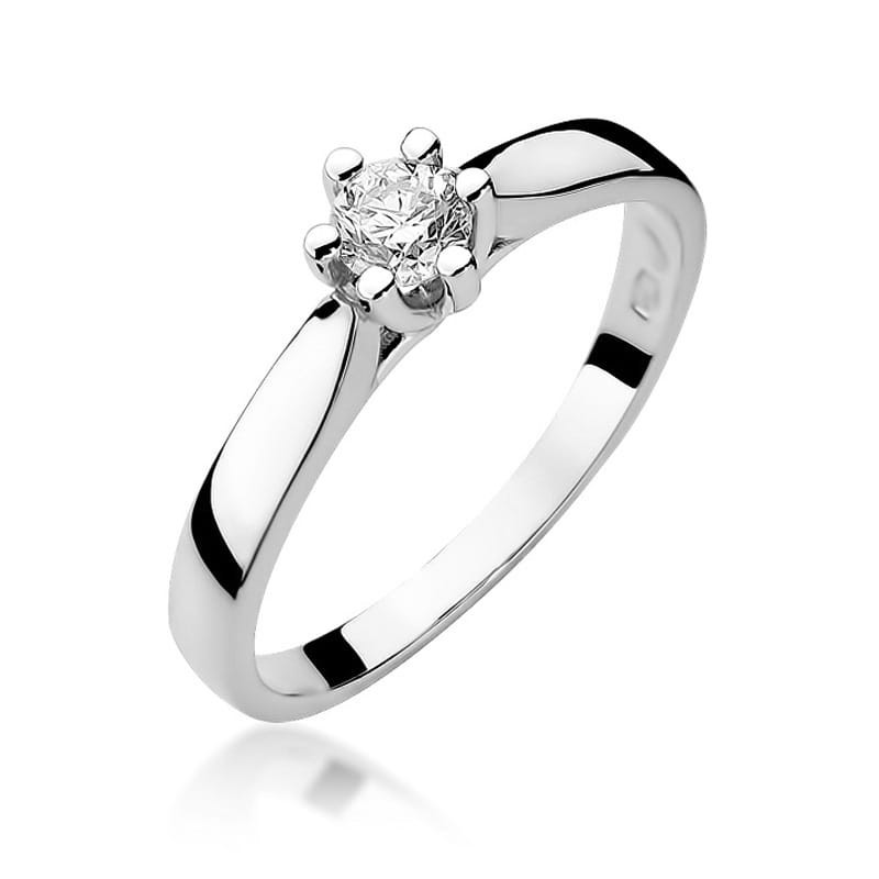 Pierścionek W222B Diament 0,20ct białe złoto