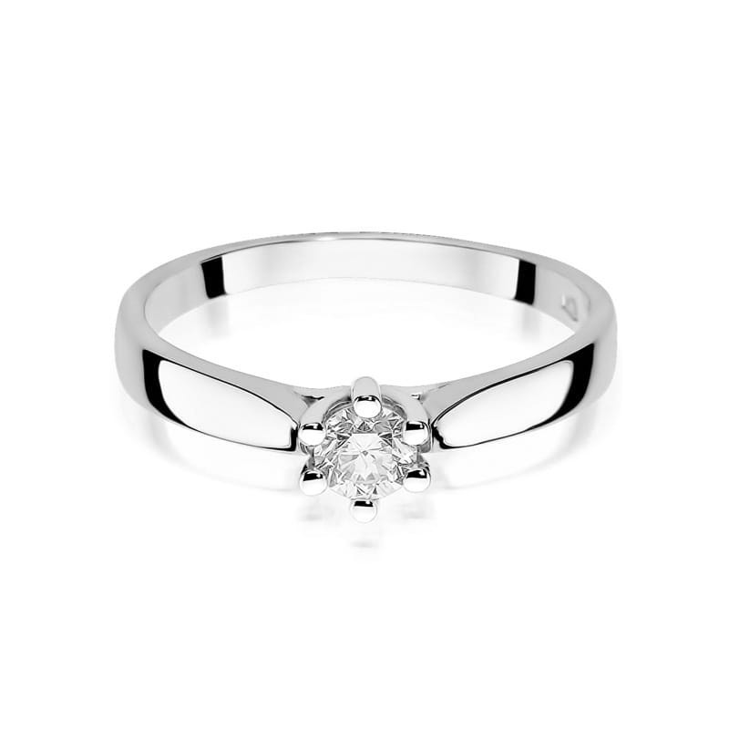 Pierścionek W222B Diament 0,23ct białe złoto