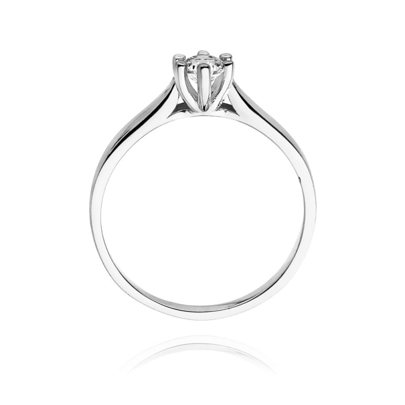 Pierścionek W222B Diament 0,23ct białe złoto