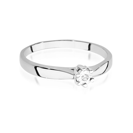 Pierścionek W222T Diament 0,01ct białe złoto