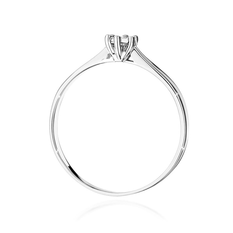 Pierścionek W222T Diament 0,01ct białe złoto