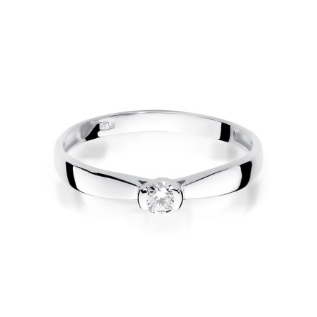 Pierścionek W223 Diament 0,08ct białe złoto