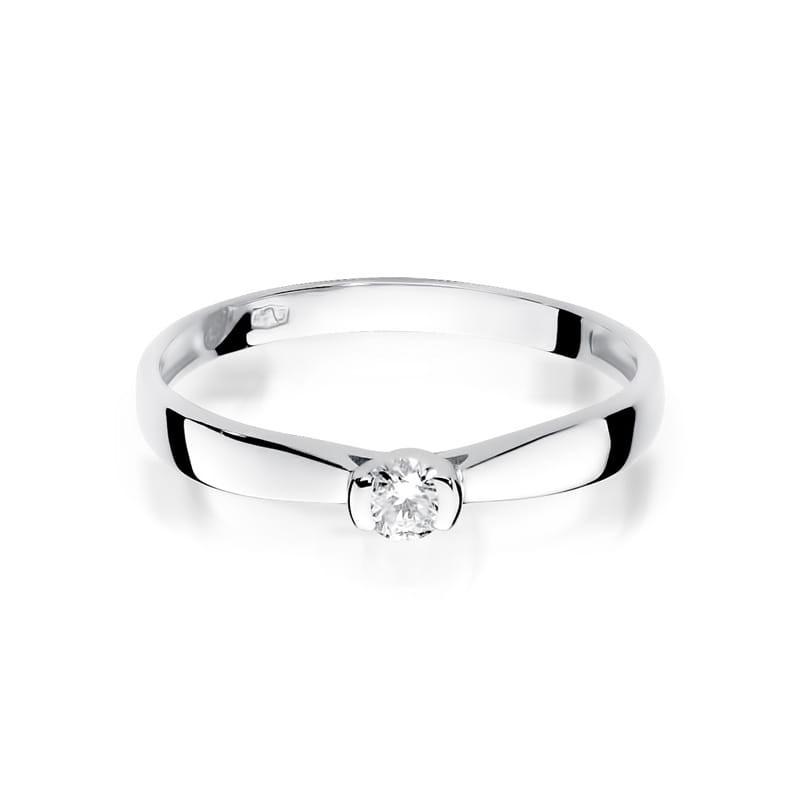 Pierścionek W223 Diament 0,10ct białe złoto