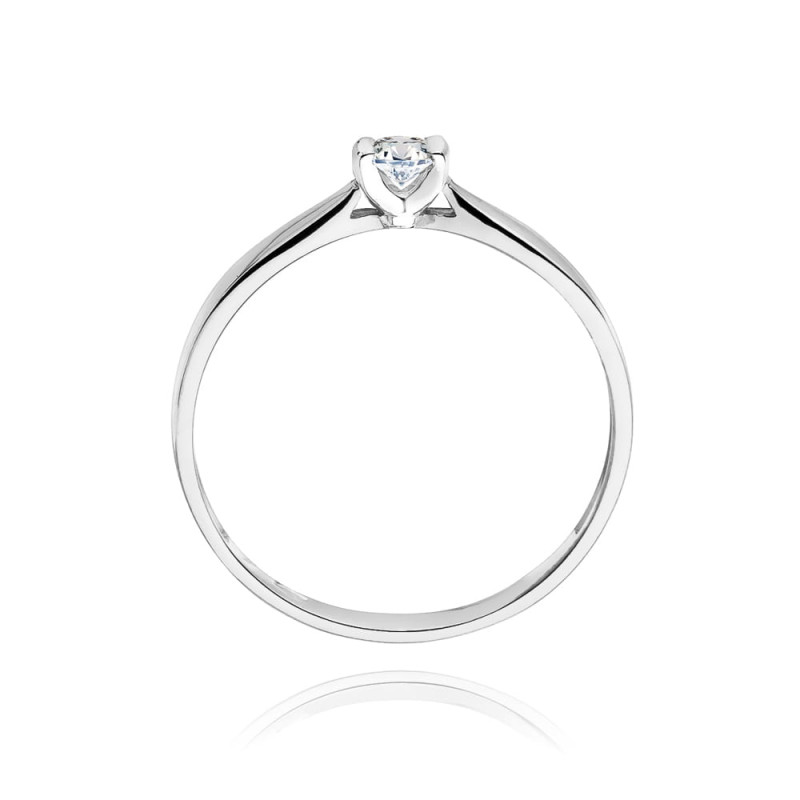 Pierścionek W223 Diament 0,10ct białe złoto
