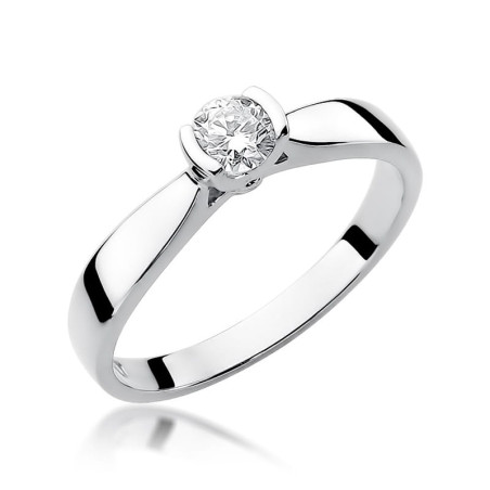 Pierścionek W223B Diament 0,30ct białe złoto