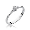 Pierścionek W224 Diament 0,08ct białe złoto