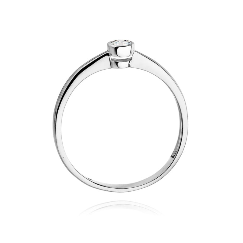 Pierścionek W224 Diament 0,08ct białe złoto