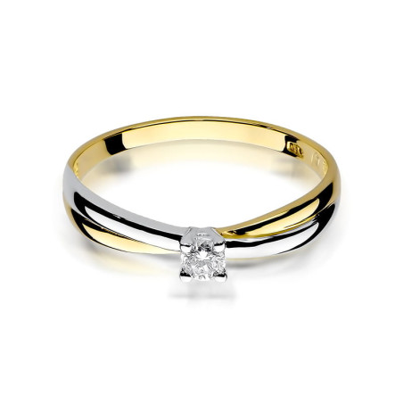 Pierścionek W230 Diament 0,08ct żółte złoto
