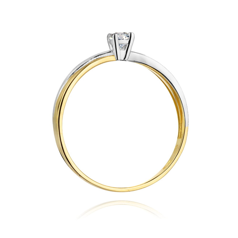 Pierścionek W230 Diament 0,08ct żółte złoto
