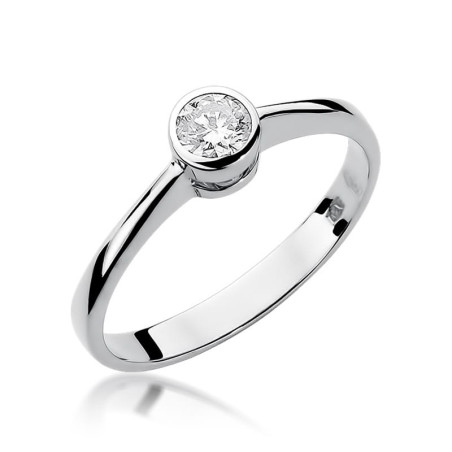 Pierścionek W224B Diament 0,30ct białe złoto