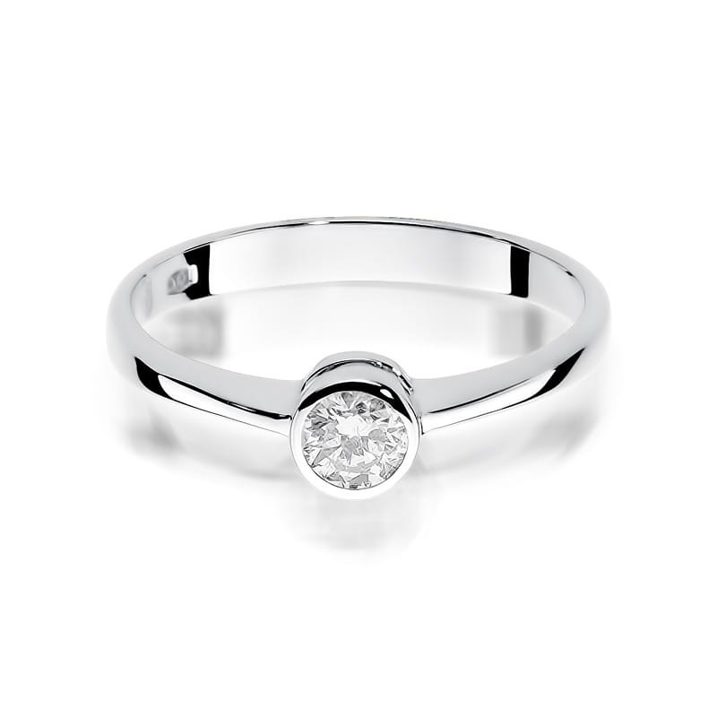 Pierścionek W224B Diament 0,30ct białe złoto