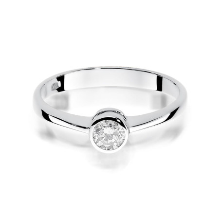 Pierścionek W224B Diament 0,30ct białe złoto