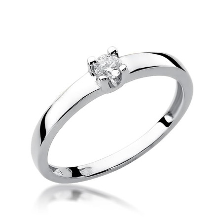 Pierścionek W225 Diament 0,08ct białe złoto