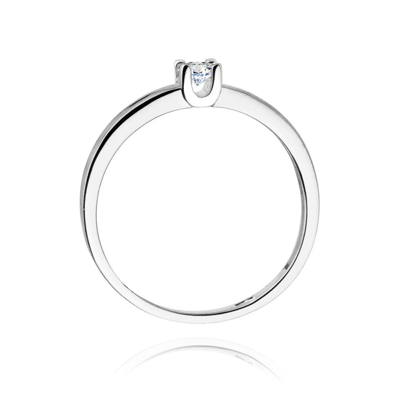 Pierścionek W225 Diament 0,08ct białe złoto