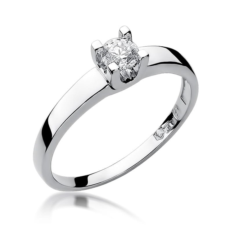 Pierścionek W225B Diament 0,30ct białe złoto