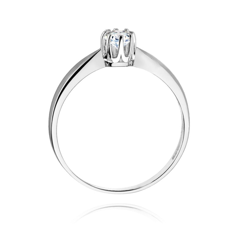 Pierścionek W228 Diament 0,15ct białe złoto