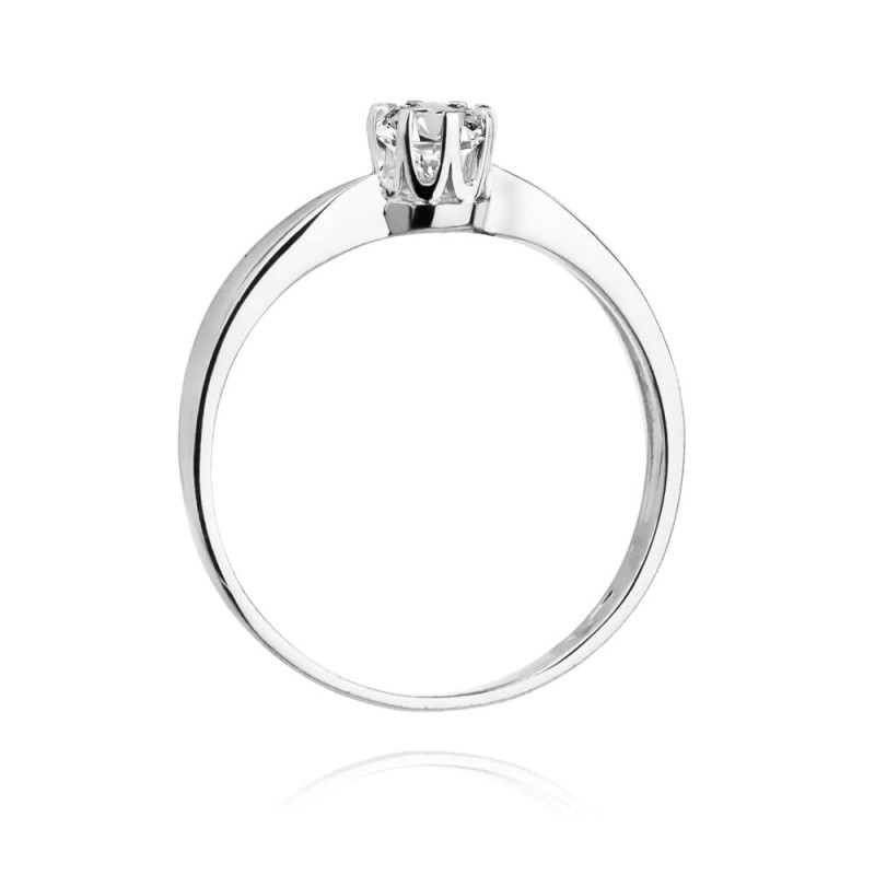 Pierścionek W228 Diament 0,25ct białe złoto