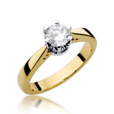 Pierścionek W234 Diament 1,00ct żółte złoto