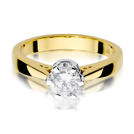 Pierścionek W234 Diament 1,00ct żółte złoto