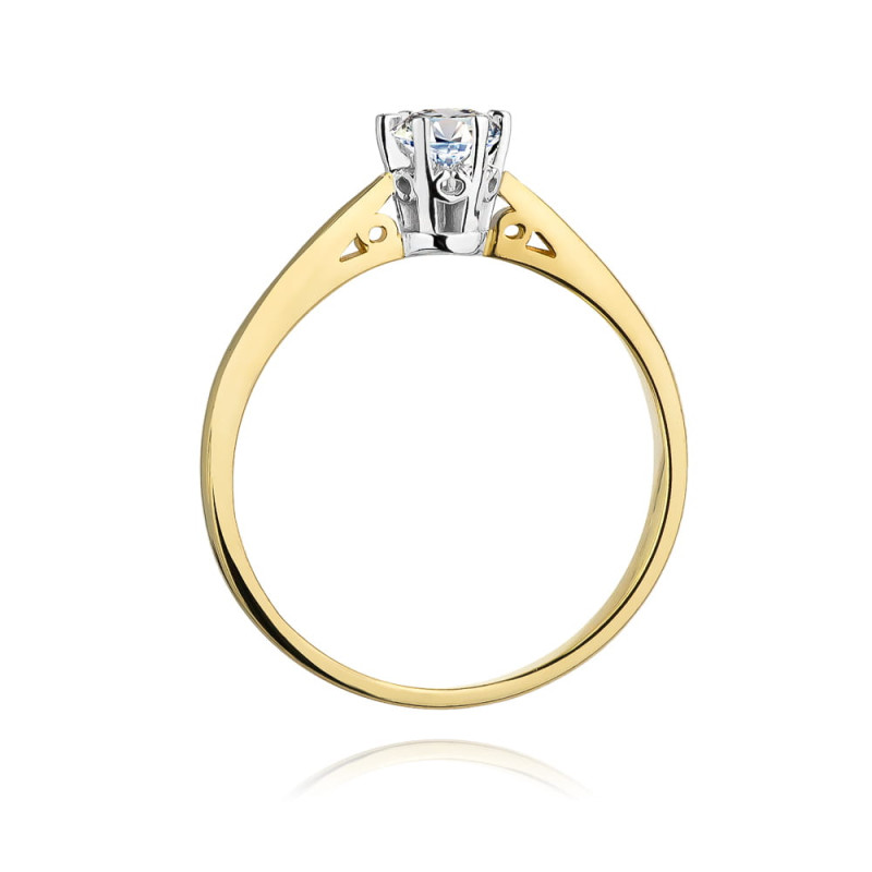 Pierścionek W234 Diament 1,00ct żółte złoto