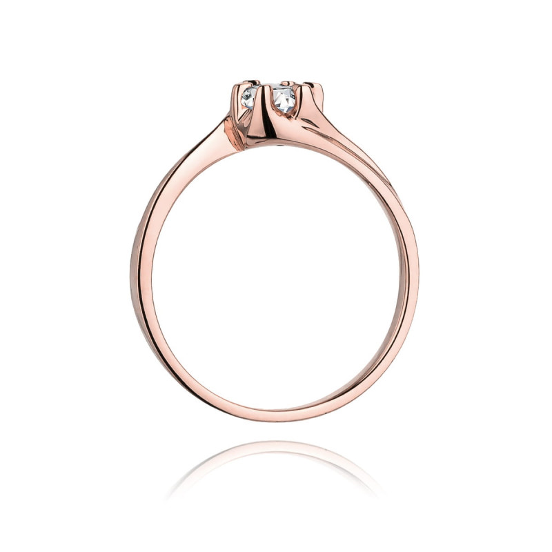 Pierścionek W163 Diament 0,30ct różowe złoto