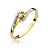 Pierścionek W237 Diament 0,04ct żółte złoto