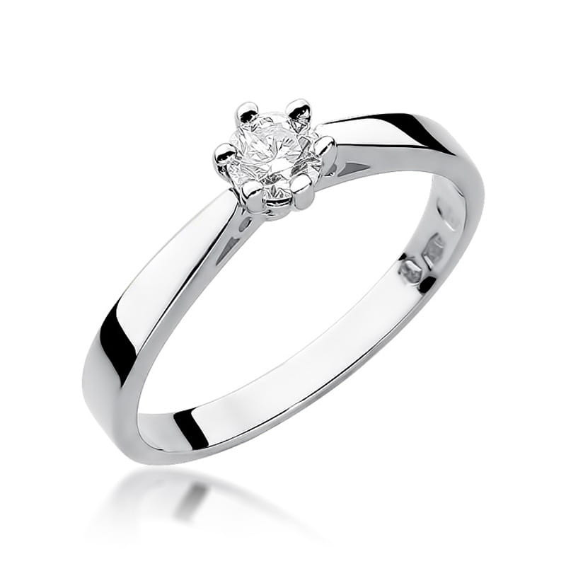 Pierścionek W229B Diament 0,30ct białe złoto