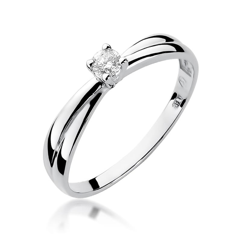 Pierścionek W230 Diament 0,08ct białe złoto