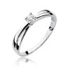 Pierścionek W230 Diament 0,08ct białe złoto