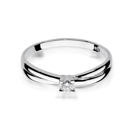 Pierścionek W230 Diament 0,08ct białe złoto