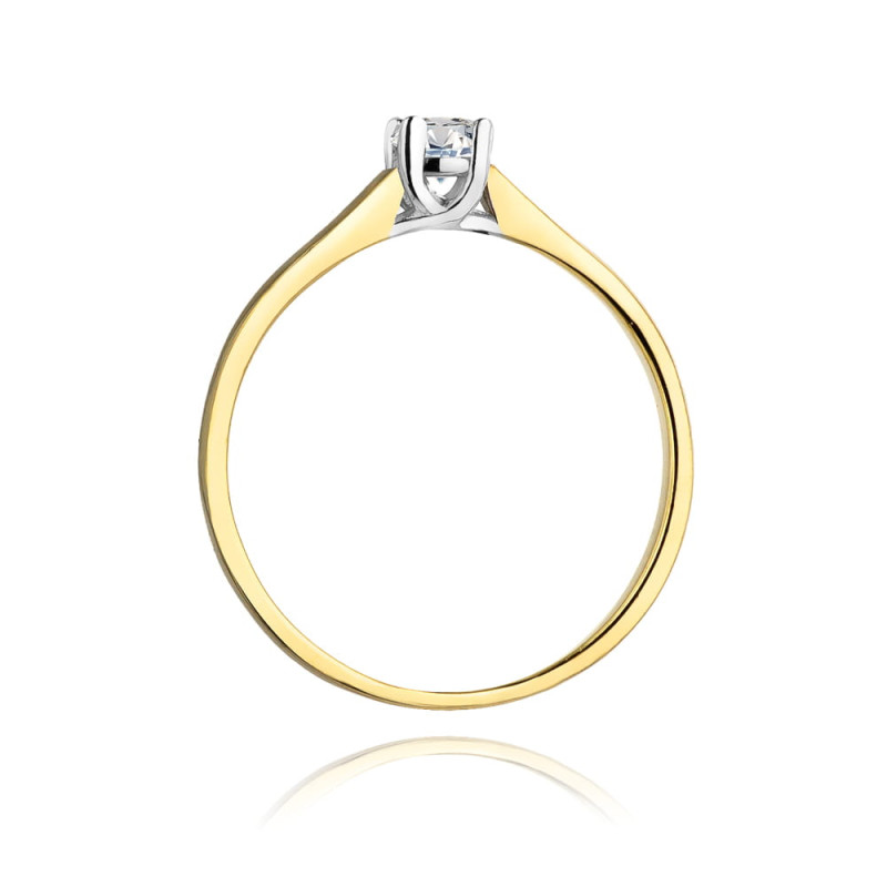 Pierścionek W239 Diament 0,20ct żółte złoto