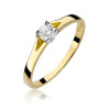 Pierścionek W240 Diament 0,20ct żółte złoto
