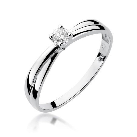 Pierścionek W230 Diament 0,10ct białe złoto