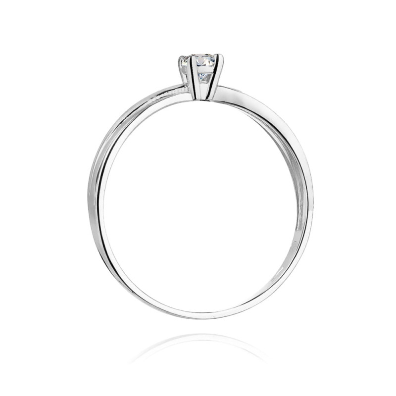 Pierścionek W230 Diament 0,10ct białe złoto