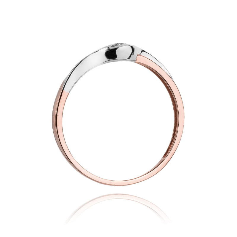 Pierścionek W178 Diament 0,04ct różowe złoto