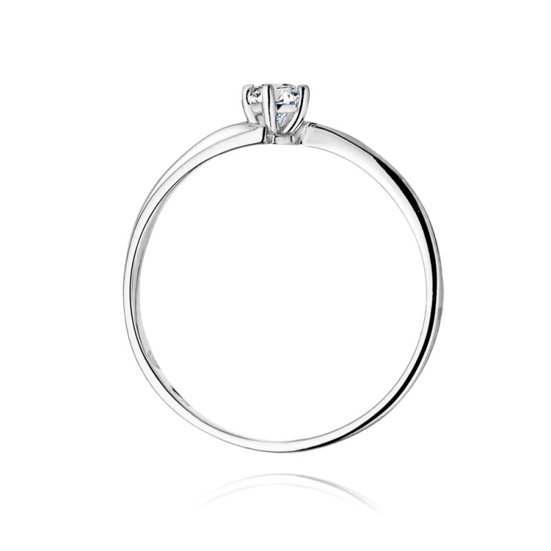 Pierścionek W231 Diament 0,08ct białe złoto