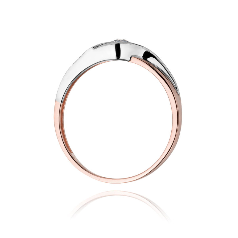 Pierścionek W178 Diament 0,10ct różowe złoto