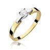 Pierścionek W241 Diament 0,20ct żółte złoto