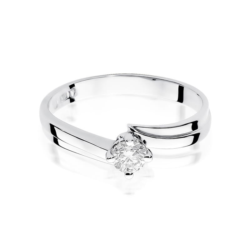 Pierścionek W231B Diament 0,30ct białe złoto