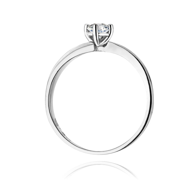 Pierścionek W231B Diament 0,30ct białe złoto