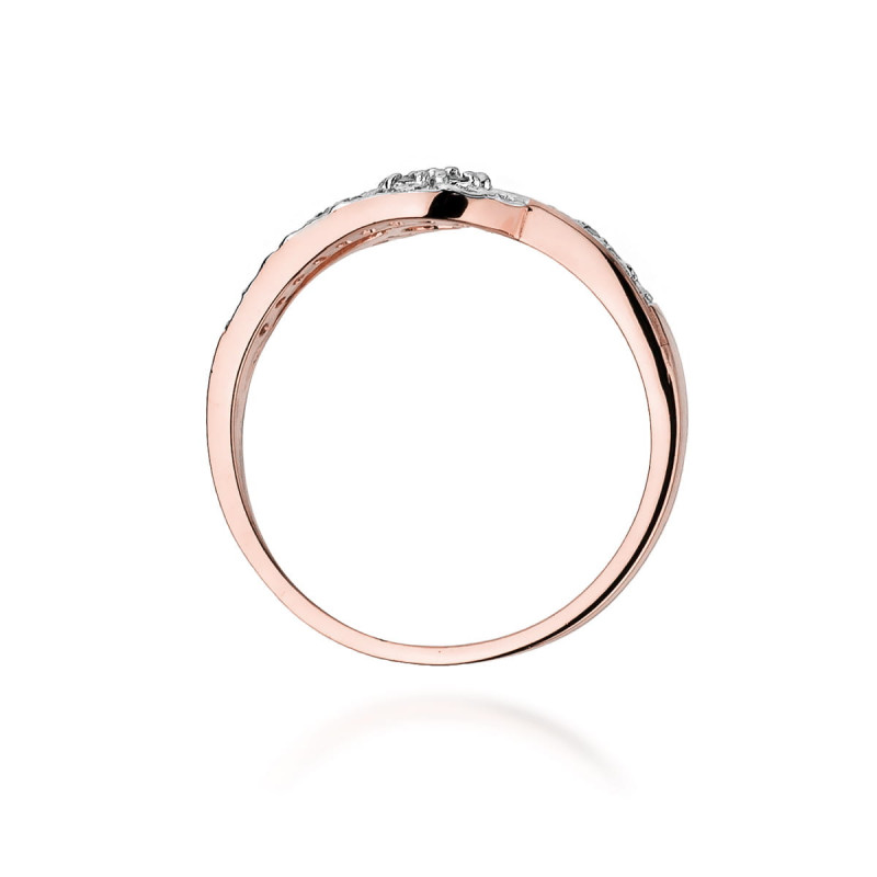 Pierścionek W184 Diament 0,10ct różowe złoto