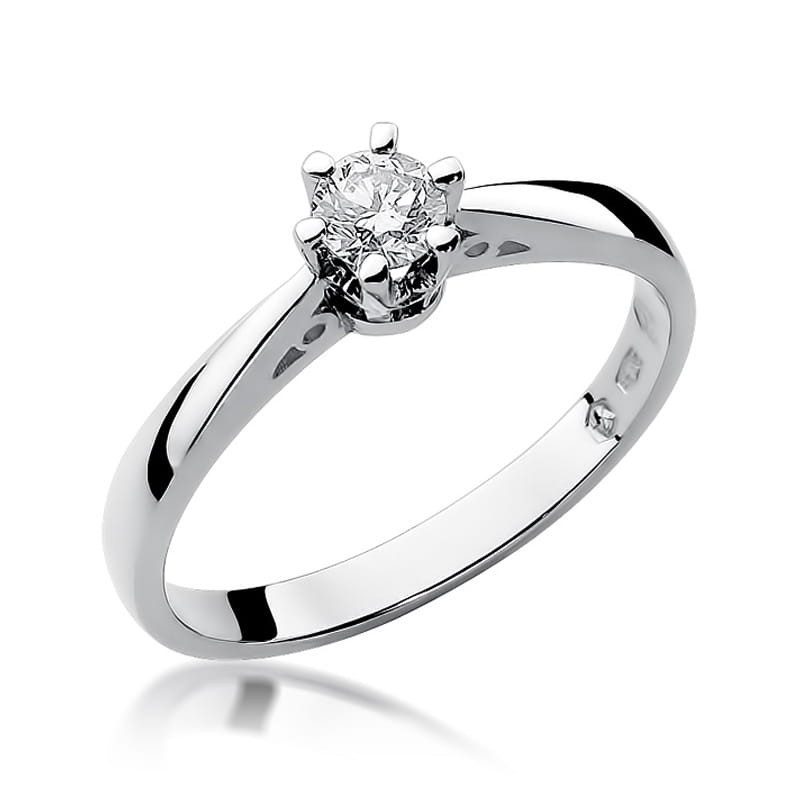 Pierścionek W234 Diament 0,30ct białe złoto