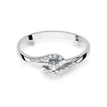 Pierścionek W237 Diament 0,04ct białe złoto
