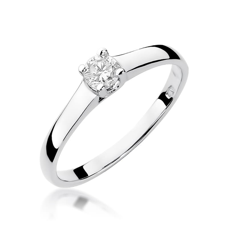 Pierścionek W239 Diament 0,20ct białe złoto