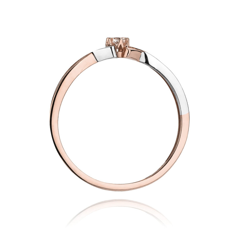 Pierścionek W190 Diament 0,04ct różowe złoto
