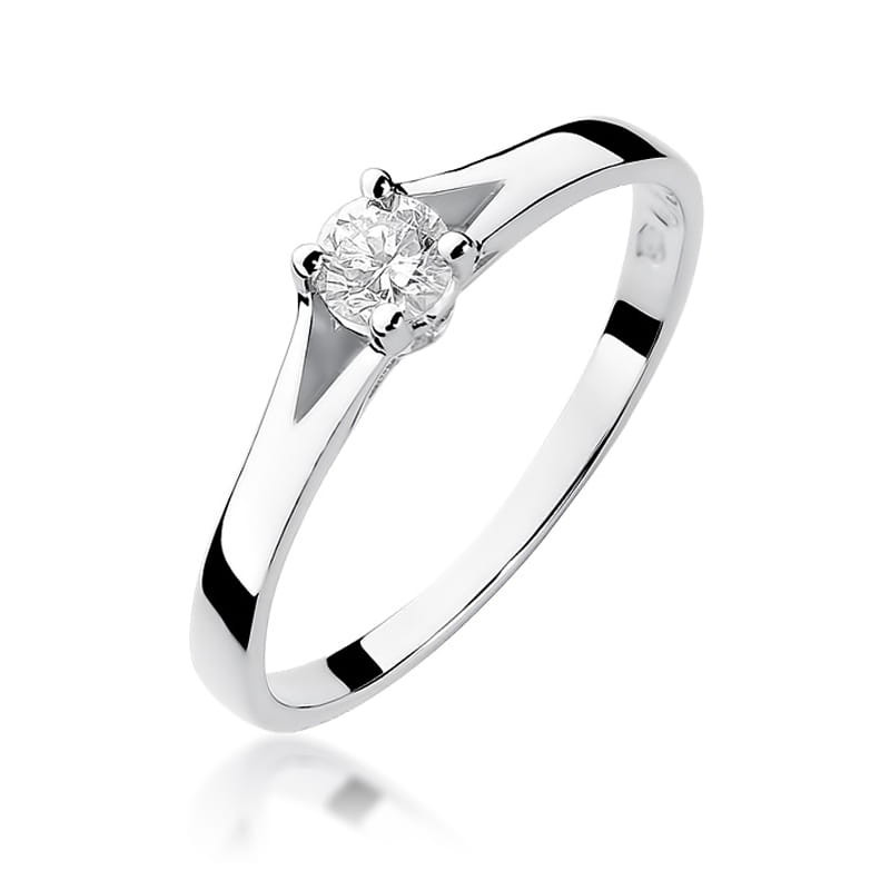 Pierścionek W240 Diament 0,20ct białe złoto