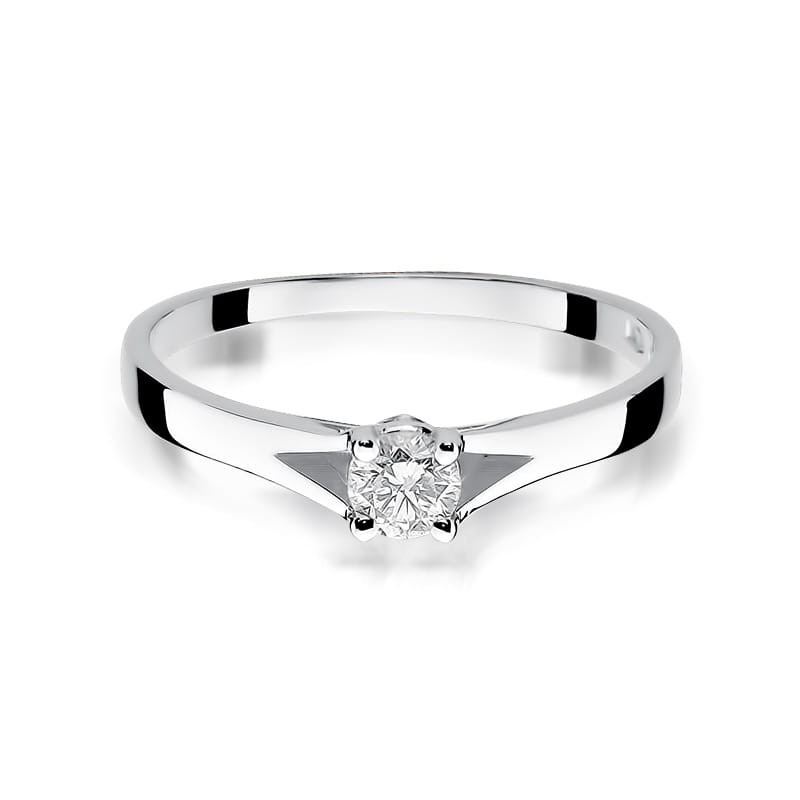 Pierścionek W240 Diament 0,20ct białe złoto