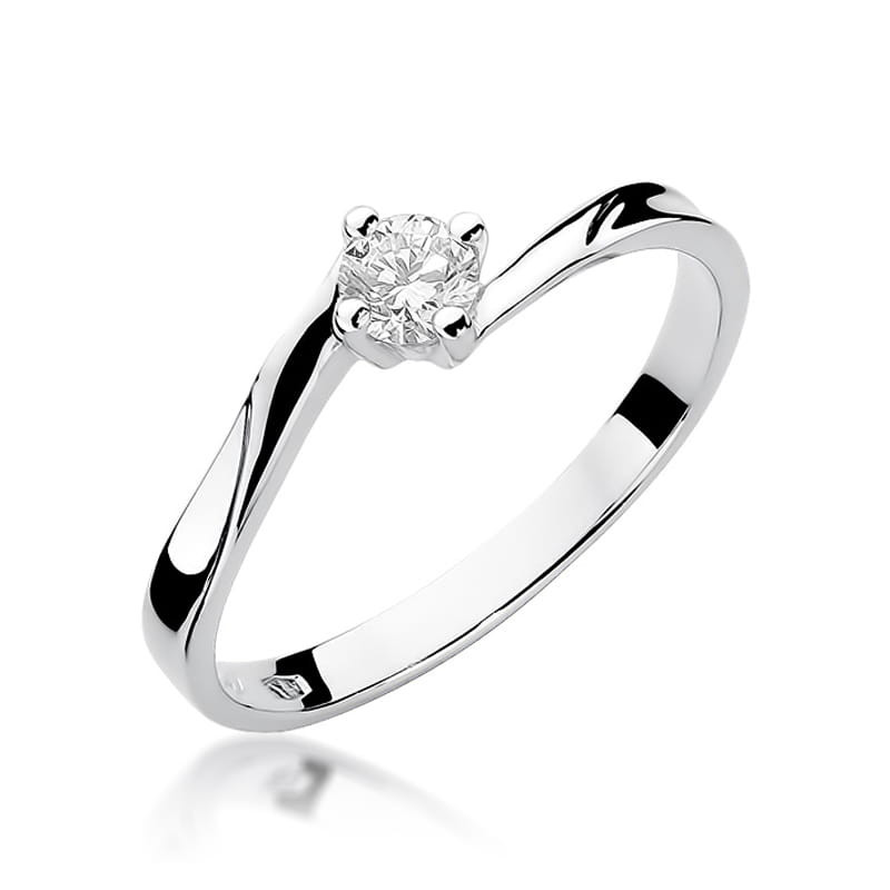 Pierścionek W243 Diament 0,20ct białe złoto