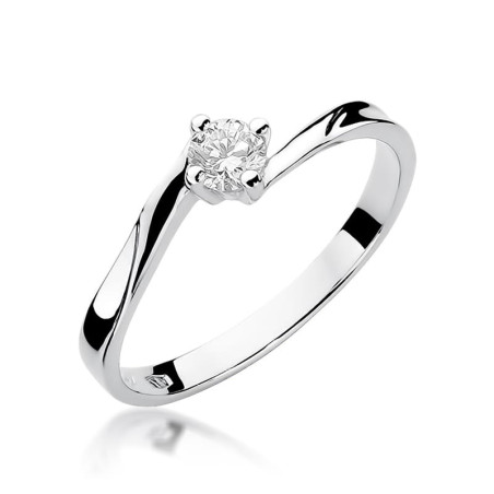 Pierścionek W243 Diament 0,20ct białe złoto