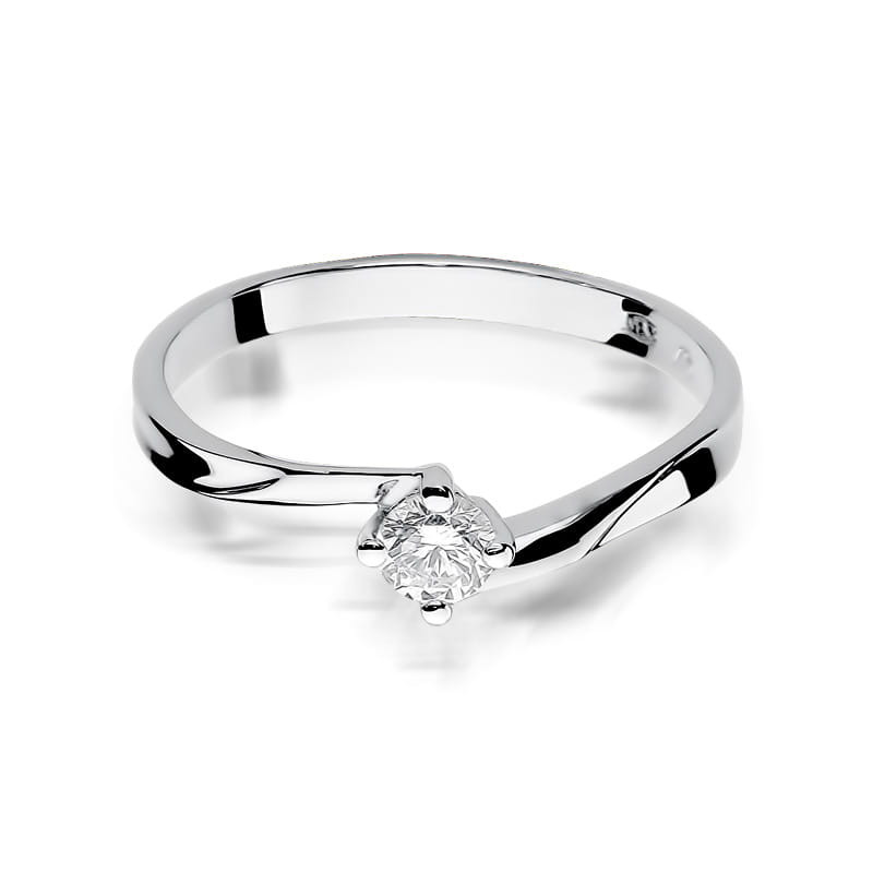 Pierścionek W243 Diament 0,20ct białe złoto